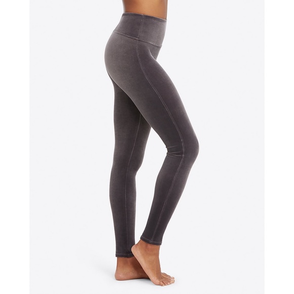 Spanx Velvet Leggings in Color Chrome - Picture 2 of 6